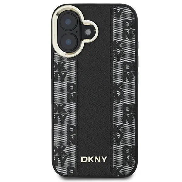Etui DKNY Checkered Pattern MagSafe do iPhone 16 Plus Czarny
