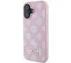 Etui Guess Peony Script Logo MagSafe do iPhone 16 Plus Różowy