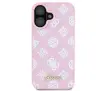Etui Guess Peony Script Logo MagSafe do iPhone 16 Plus Różowy