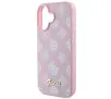 Etui Guess Peony Script Logo MagSafe do iPhone 16 Plus Różowy