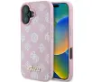 Etui Guess Peony Script Logo MagSafe do iPhone 16 Plus Różowy