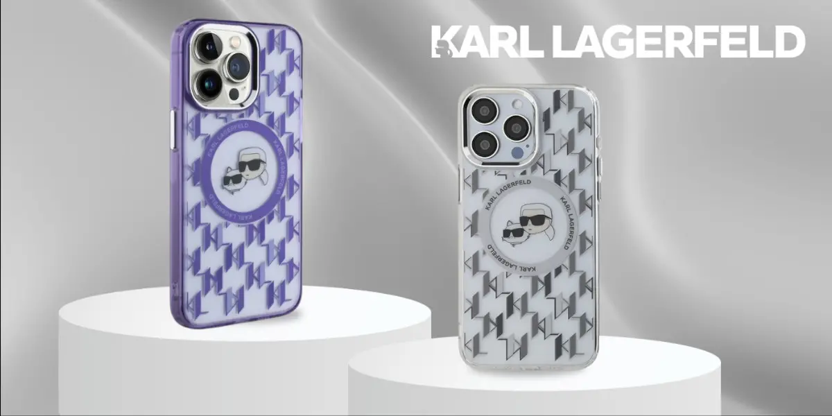 Etui Karl Lagerfeld IML Monogram Karl&Choupette Head MagSafe do iPhone 16 Pro Max Różowy