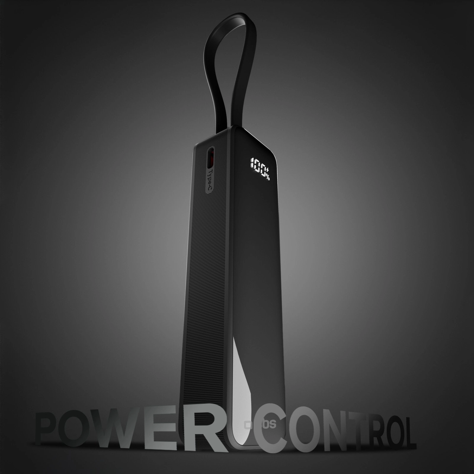 Powerbank SBS TEBB5000LCDTCK 5000mAh 10W Wbudowany kabel USB-C Czarny