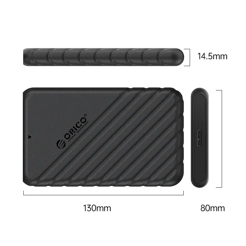 Obudowa Orico 25PW1-U3-BK-EP-HW HDD/SSD 2,5" Czarny