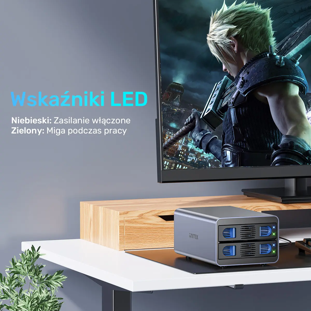 Kieszeń Unitek S1308A01-EU SATA 2,5"/3,5" SATA HDD/SSD Szary