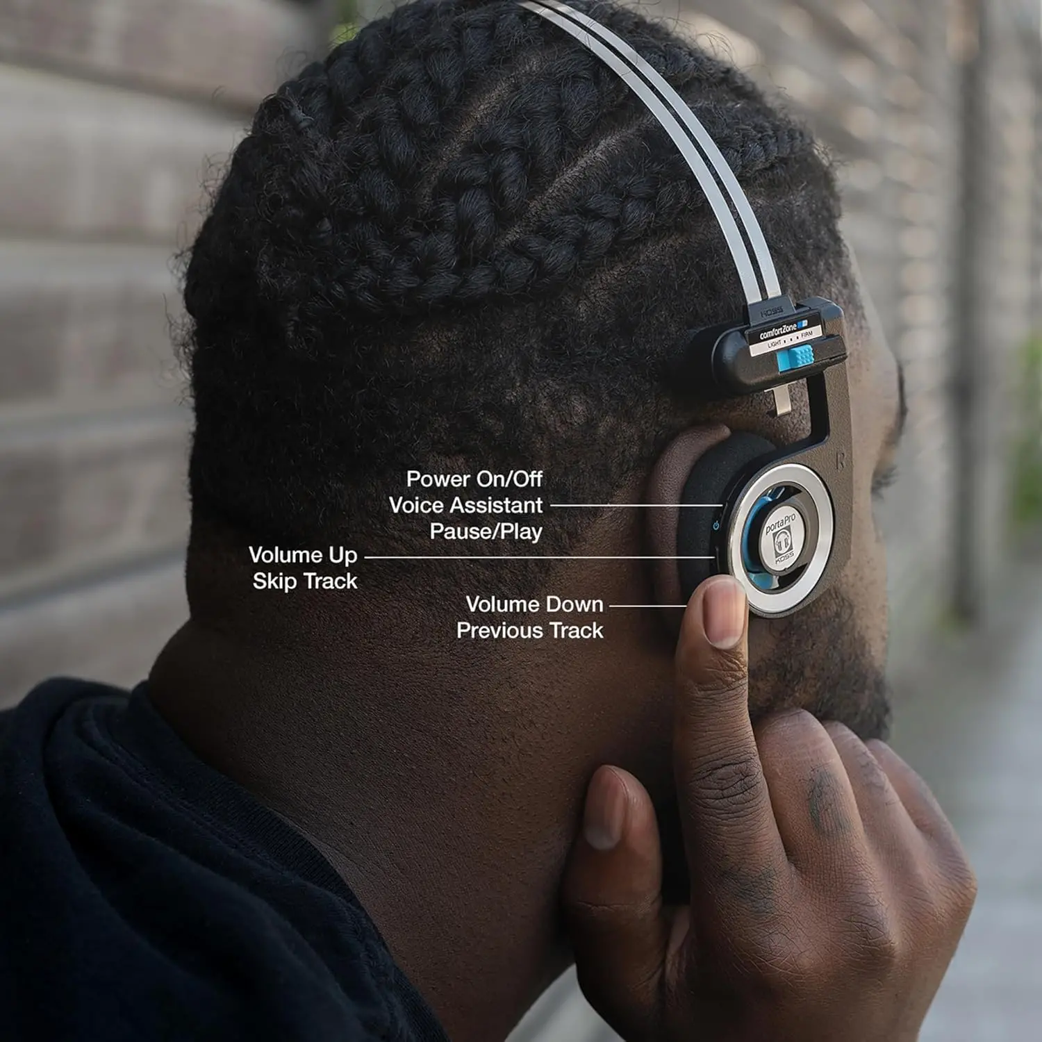Słuchawki bezprzewodowe Koss Porta Pro Wireless 2.0 Nauszne Bluetooth 5.2 Czarno-srebrny