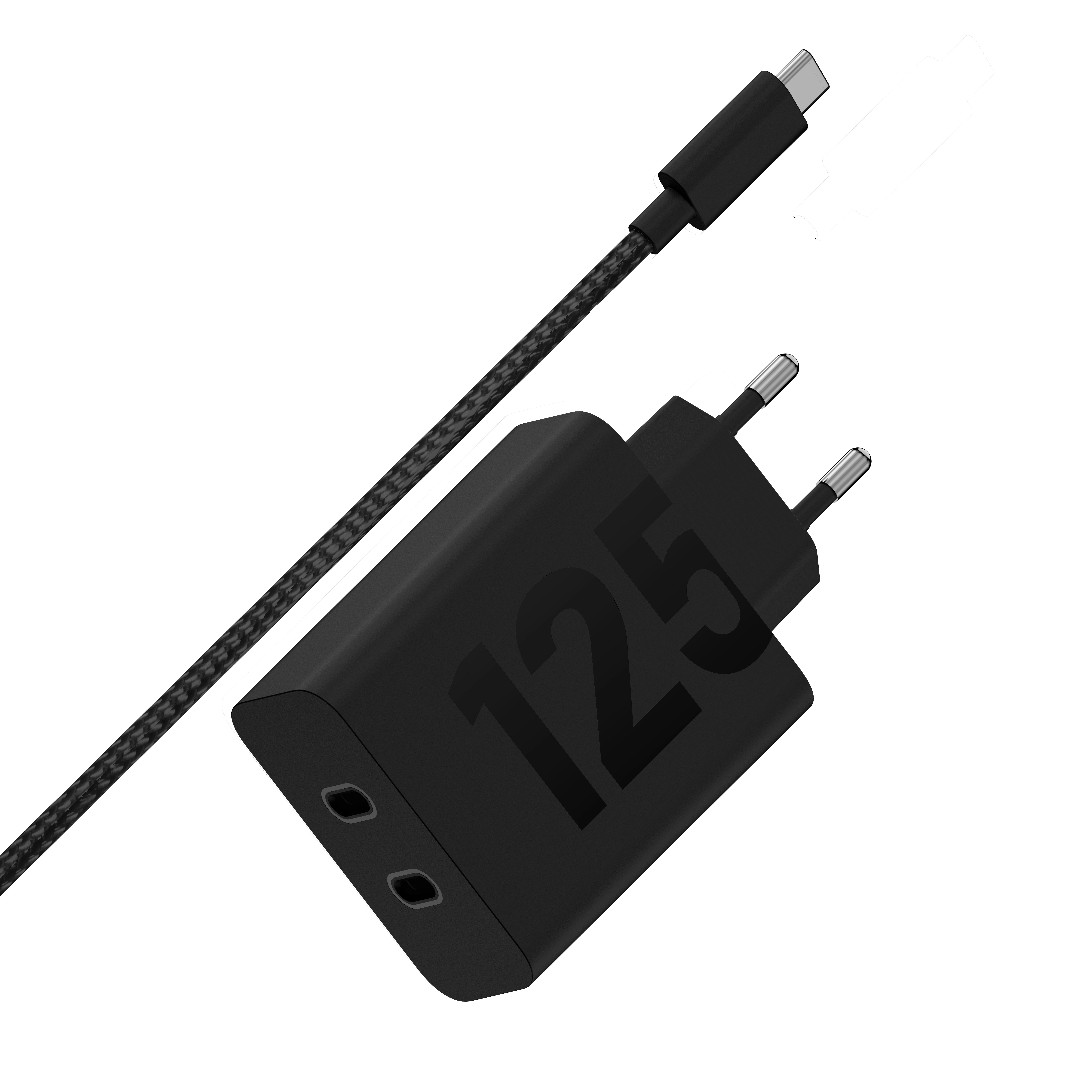 Ładowarka sieciowa Motorola TurboPower 2x USB-C 125W Czarny + kabel USB-C