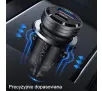 Ładowarka samochodowa USAMS USB+USB-C 45W Fast Charge Fioletowy