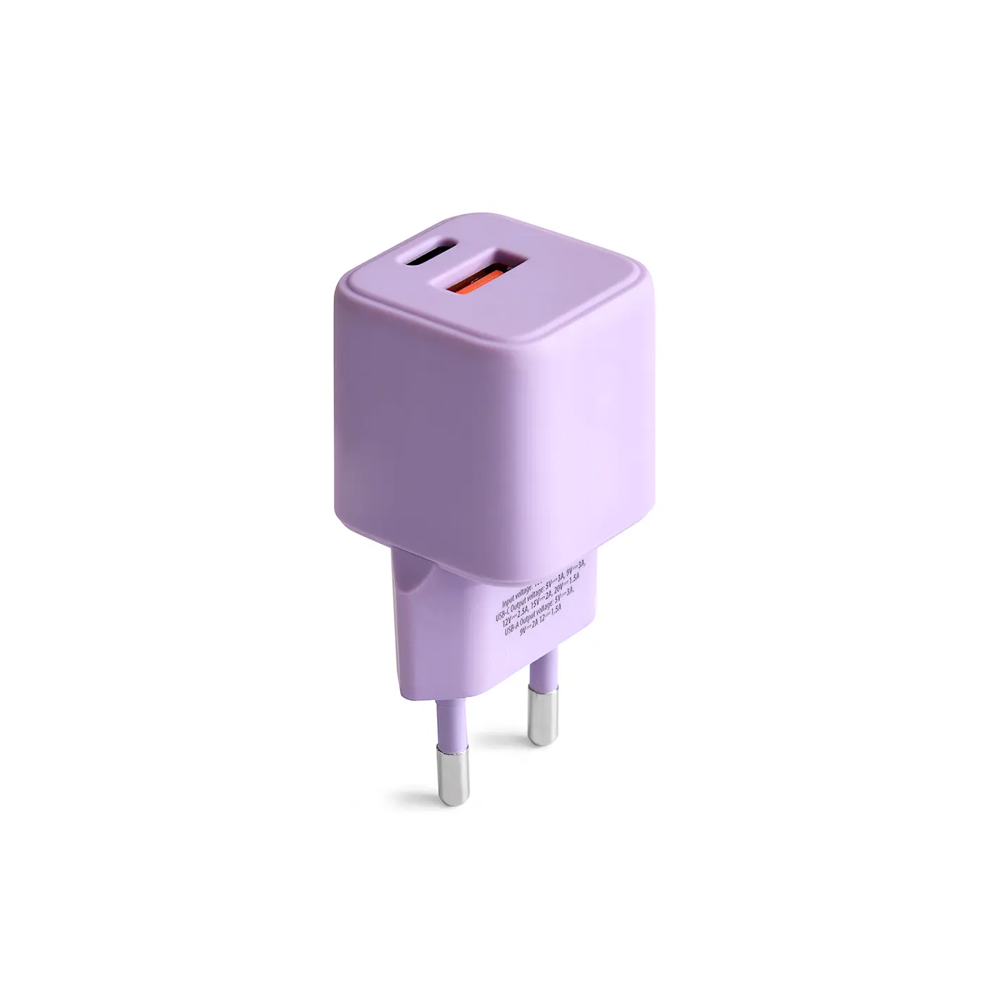 Ładowarka sieciowa Colorum USB-A USB-C Fioletowy
