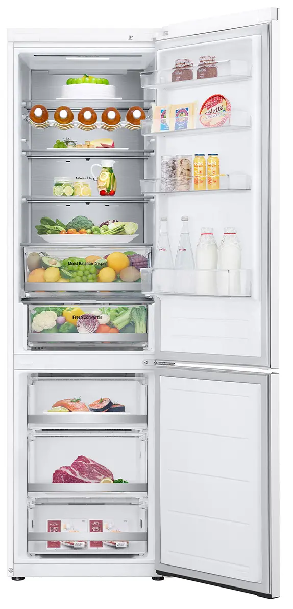 Lodówka LG GBV5250DSW Pełny No Frost 203cm Komora świeżości Zdalne sterowanie Biały