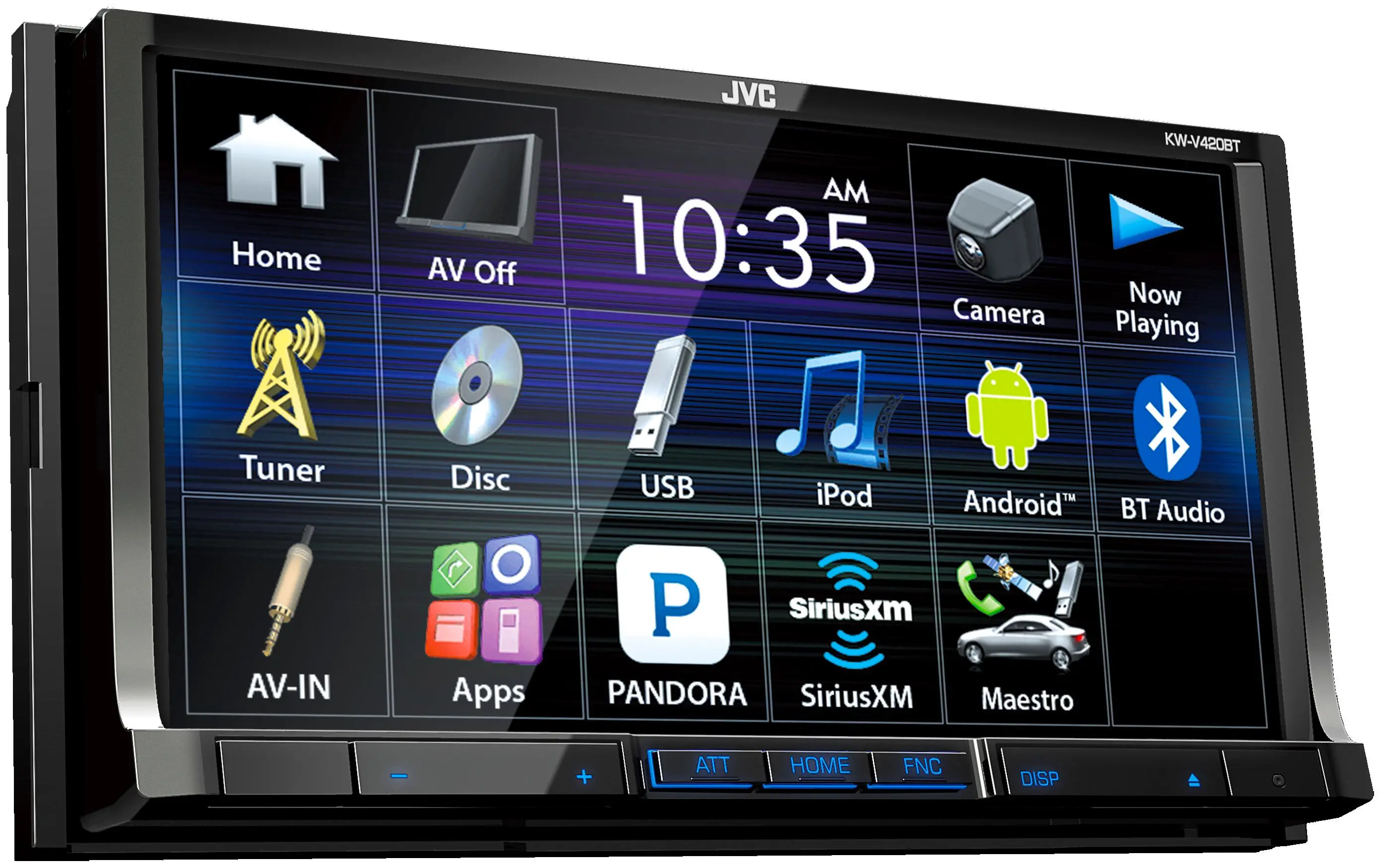 Radioodtwarzacz samochodowy JVC KW-V420BTE z DVD/CD/USB 7" 4x50W Bluetooth