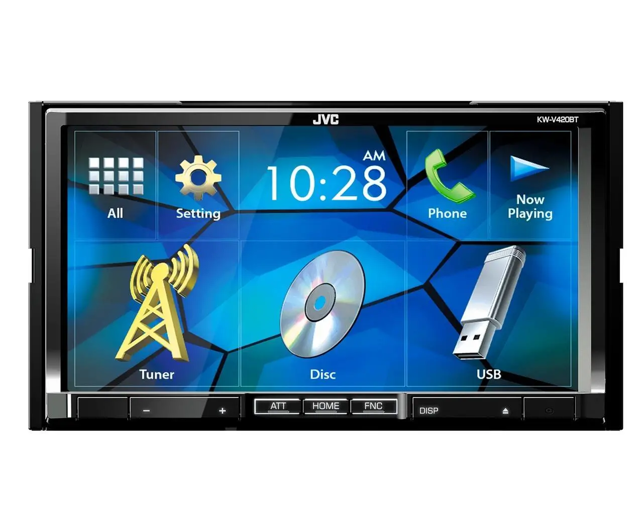 Radioodtwarzacz samochodowy JVC KW-V420BTE z DVD/CD/USB 7" 4x50W Bluetooth