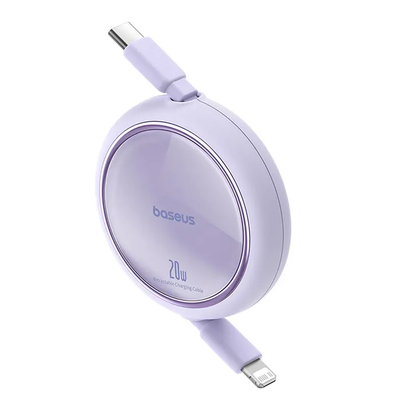 Kabel Baseus Free2Pull USB-C 20W 1m Fioletowy