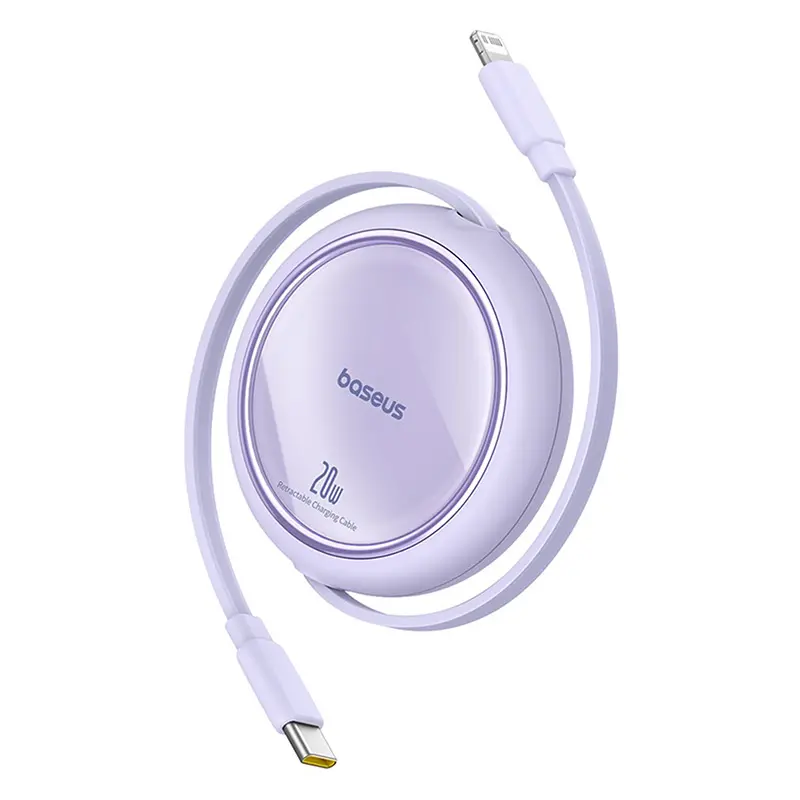 Kabel Baseus Free2Pull USB-C 20W 1m Fioletowy