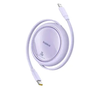 Kabel Baseus Free2Pull USB-C 20W 1m Fioletowy