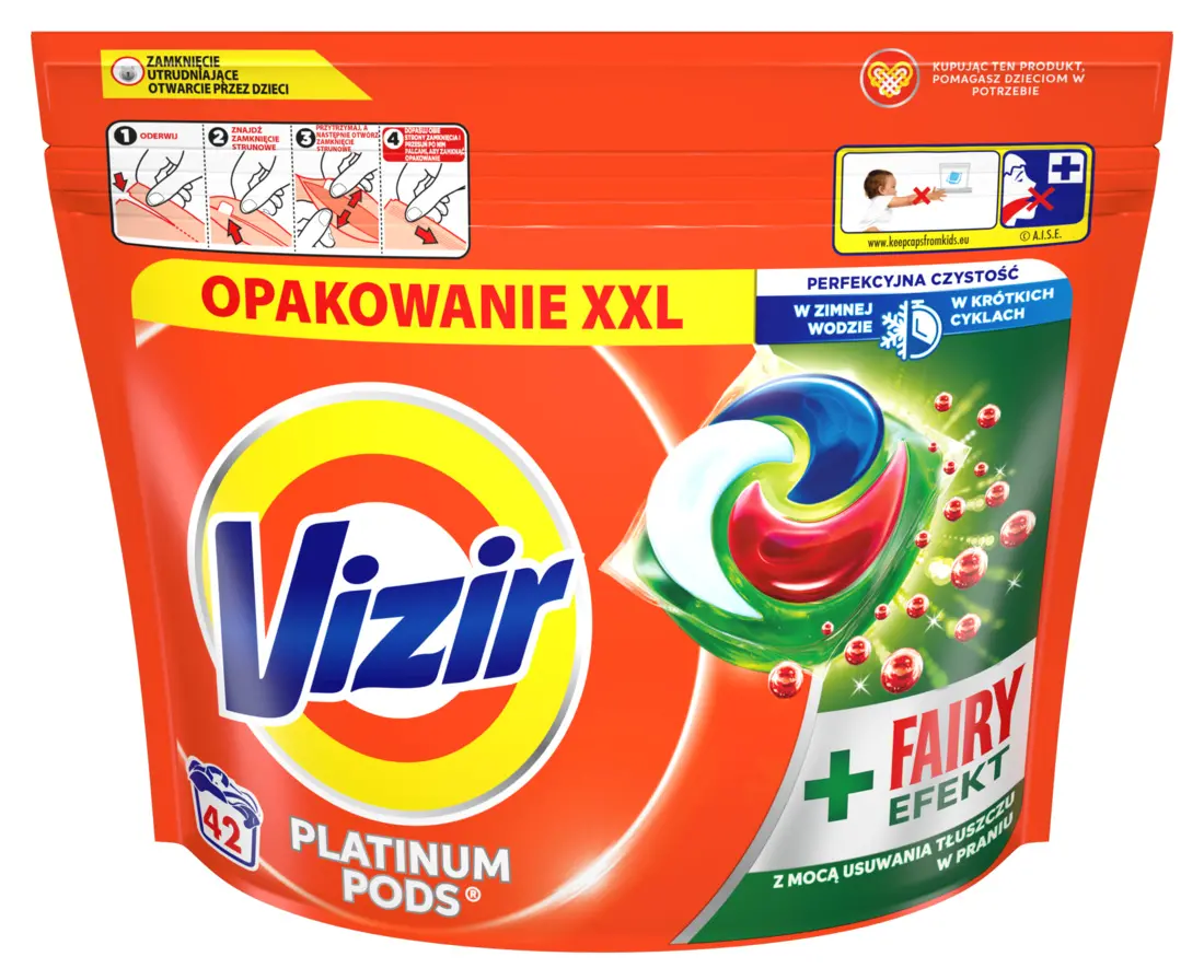 Kapsułki do prania Vizir Platinum Pods Fairy Efekt 42szt.