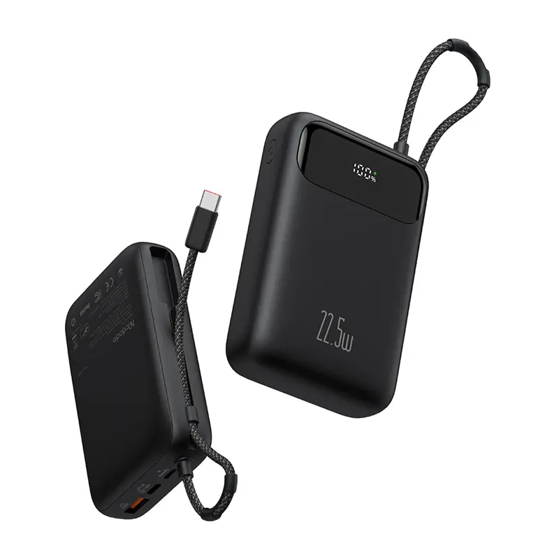 Powerbank Mcdodo MC-3720 20000mAh, 22,5W z kablem USB-C Czarny