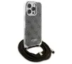 Etui Guess Crossbody Cord 4G Print do iPhone 16 Pro Brązowy