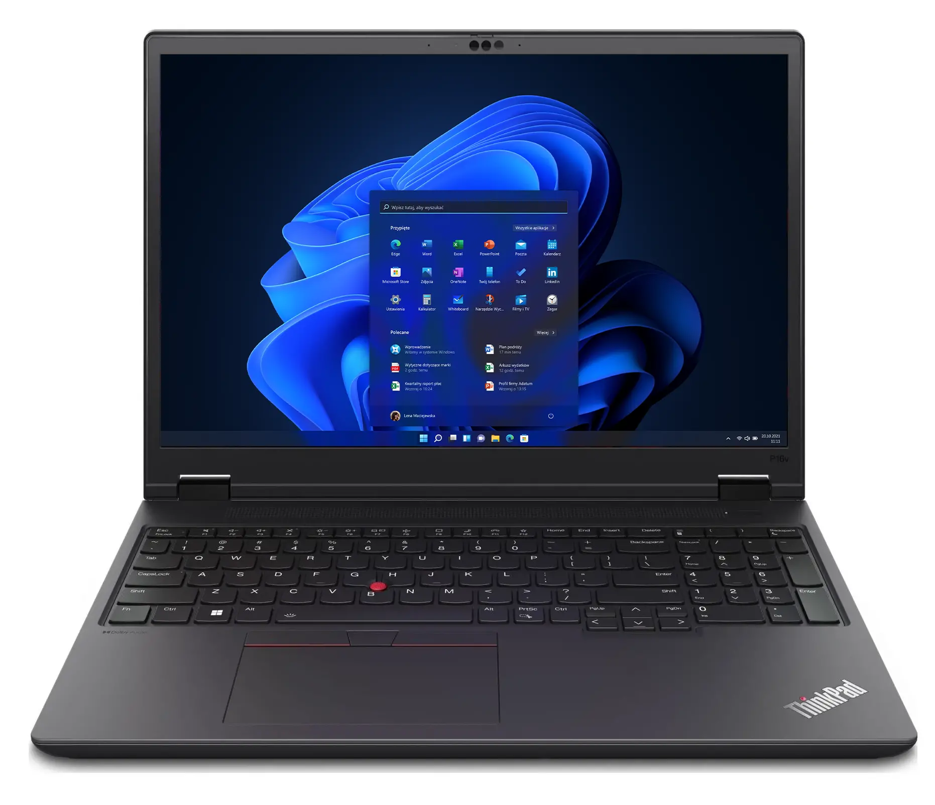 Laptop biznesowy Lenovo ThinkPad P16v Gen 2 16" Ultra 7 165H 64GB RAM 1TB Dysk SSD RTX2000 Win11 Pro Czarny