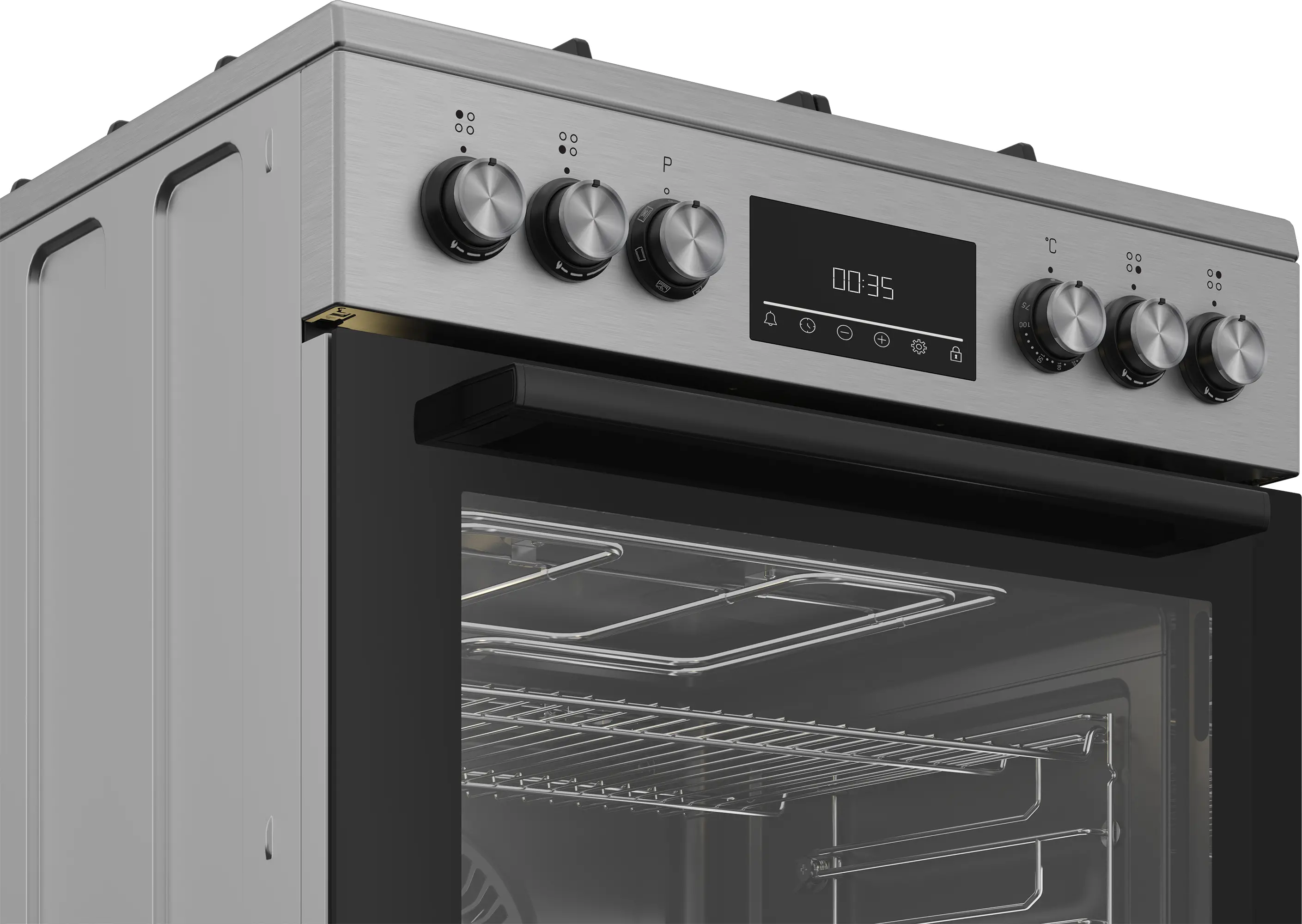 Kuchnia gazowo-elektryczna Beko b300 FBM62330GXTN Termoobieg