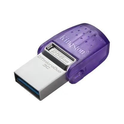 PenDrive Kingston DataTraveler microDuo 3C 256GB USB 3.2 Typ C / USB 3.2 Fioletowy