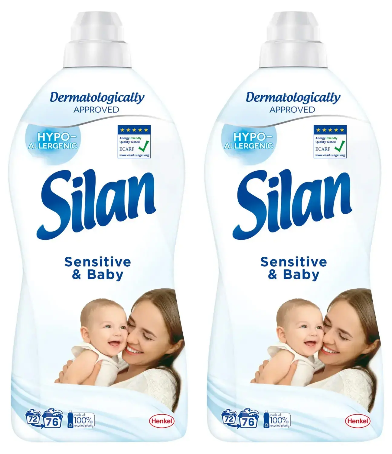Płyn do płukania Silan Sensitive & Baby 152 prania zestaw 2x1,672l