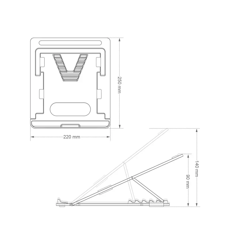 Podstawka na laptopa Camrock JP-1 11-15,6" Srebrny