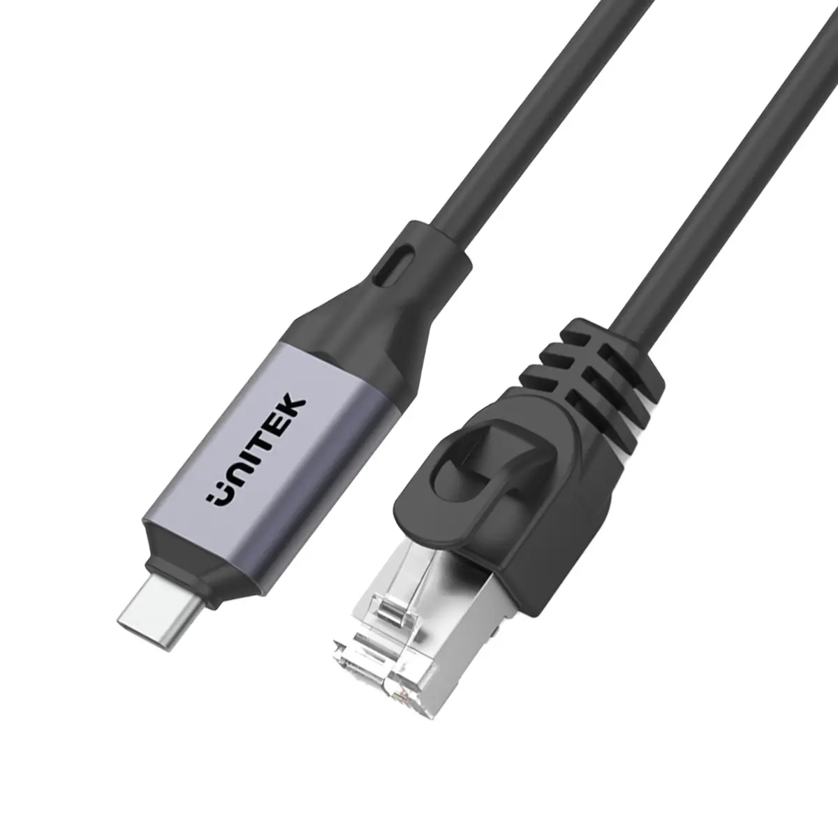 Kabel sieciowy Unitek C18148AGY01-2M USB C RJ-45 LAN 2m Czarny