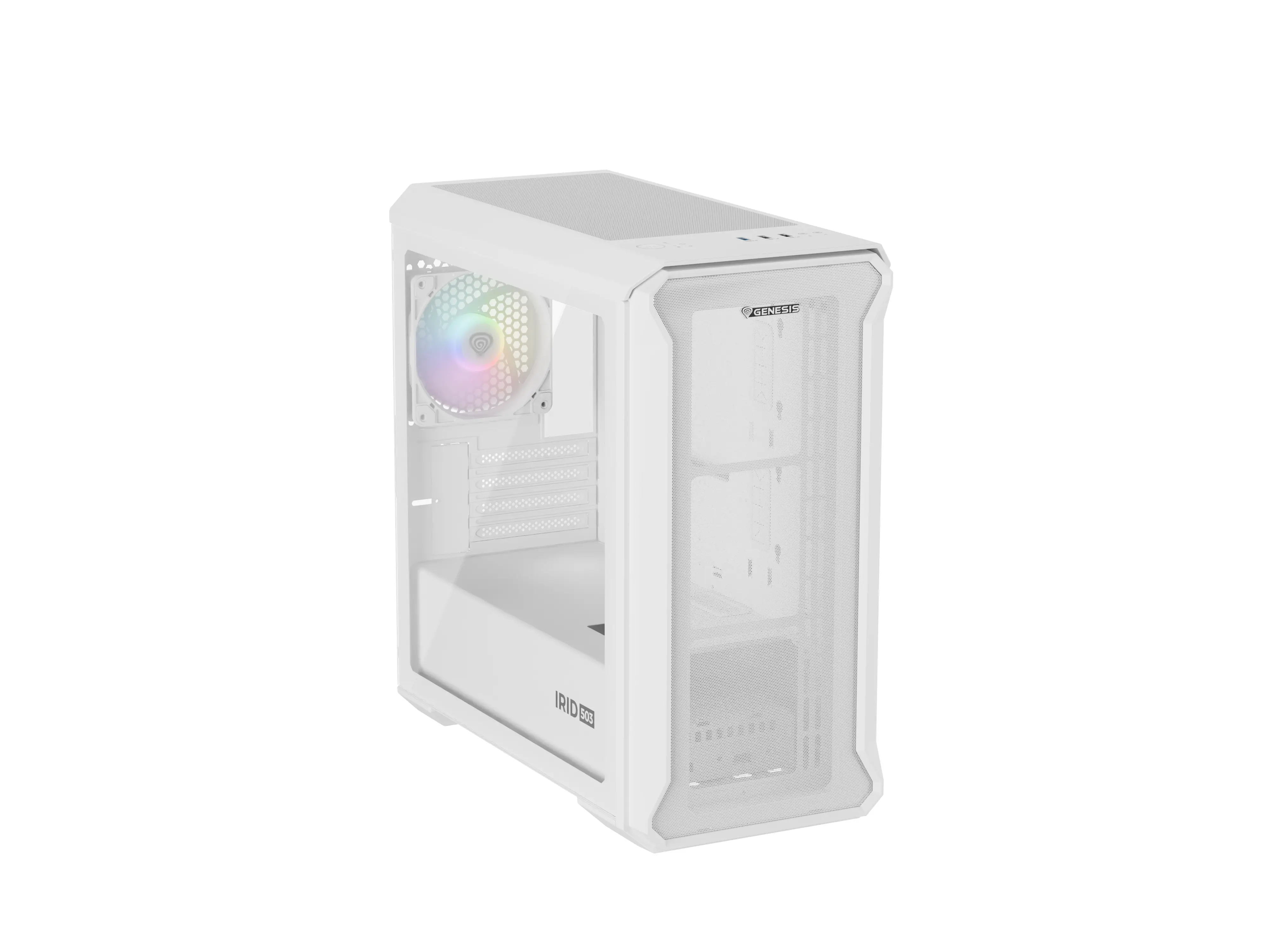 Obudowa Genesis Irid 503 ARGB Lite Biały