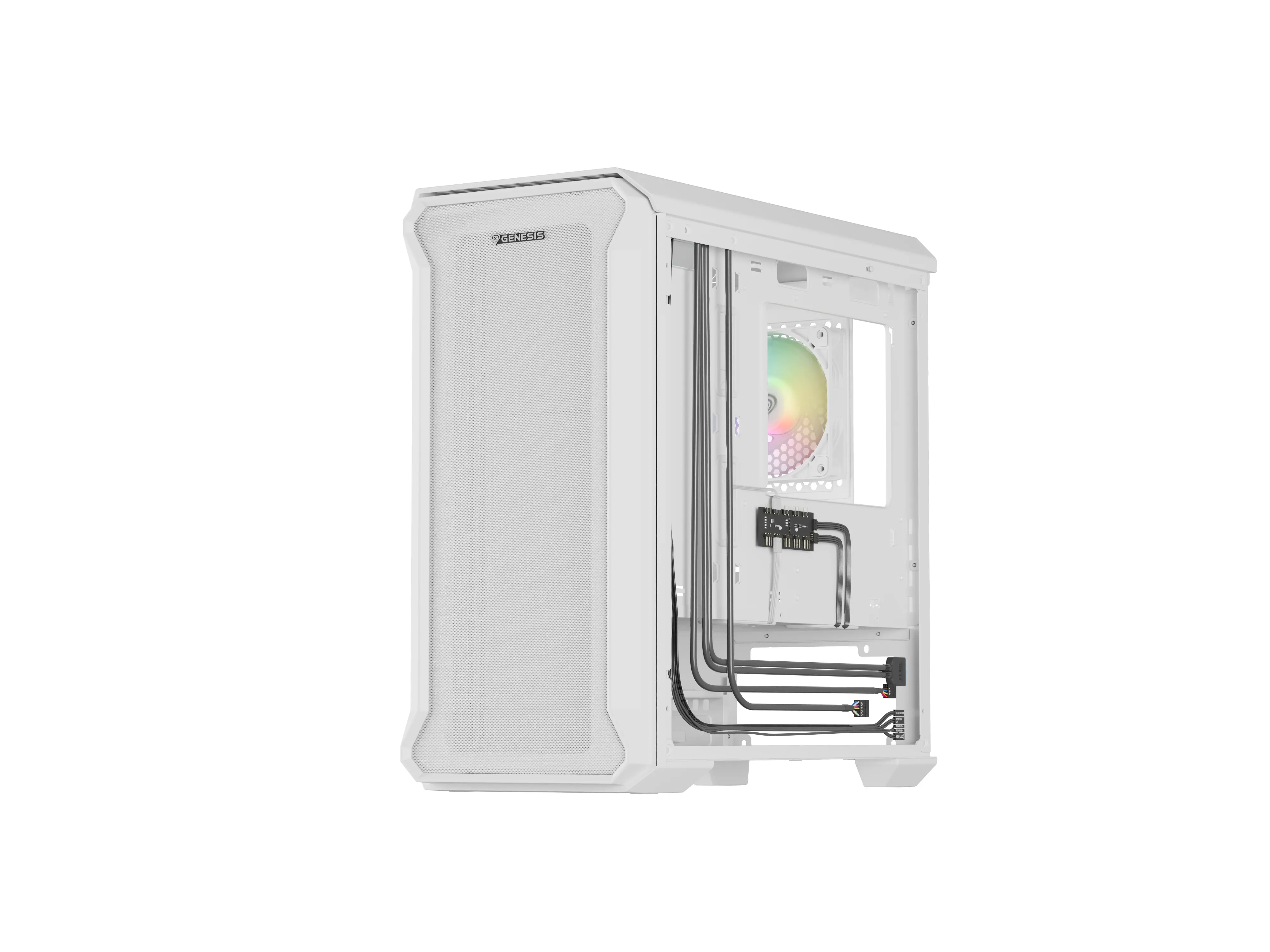 Obudowa Genesis Irid 503 ARGB Lite Biały
