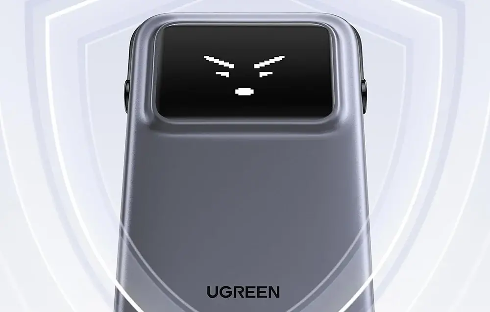Powerbank UGREEN Uno PB511 10000mAh 30W Wbudowany kabel USB-C Szary
