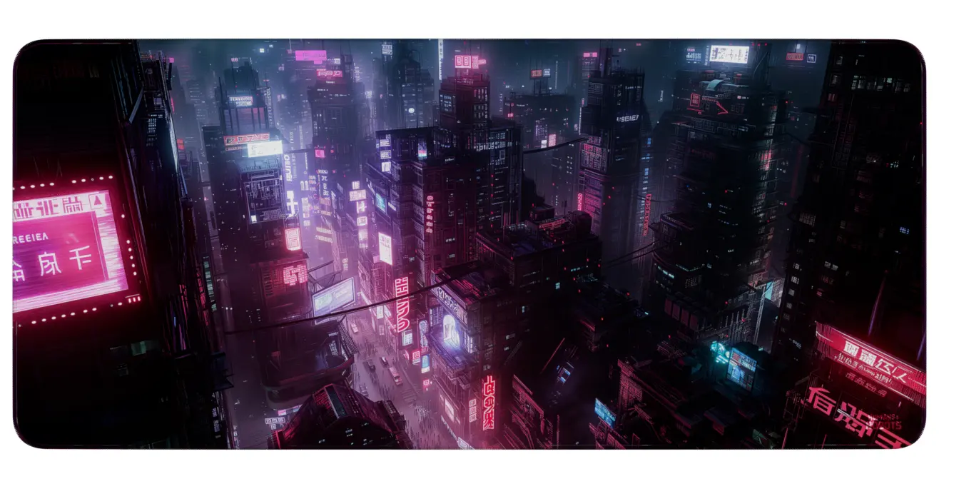 Podkładka Humans+Robots 4A City Neo 90 x 40cm Czarny