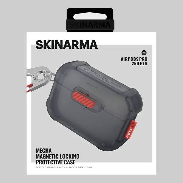 Etui na słuchawki Skinarma Mecha do AirPods Pro 2 Szary