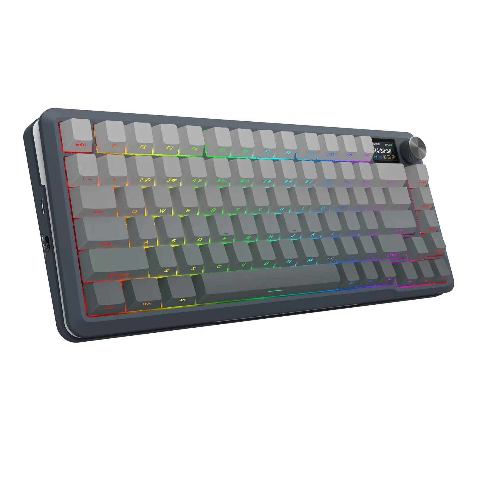 Klawiatura mechaniczna Redragon K708GG-RGB-PRO Flekact Leopard Switch Szary