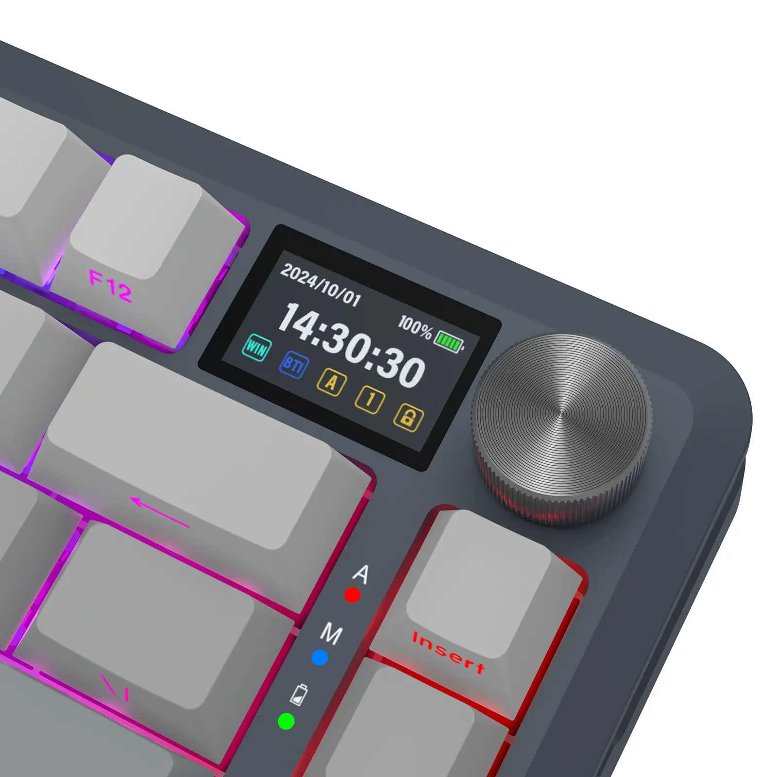 Klawiatura mechaniczna Redragon K708GG-RGB-PRO Flekact Leopard Switch Szary