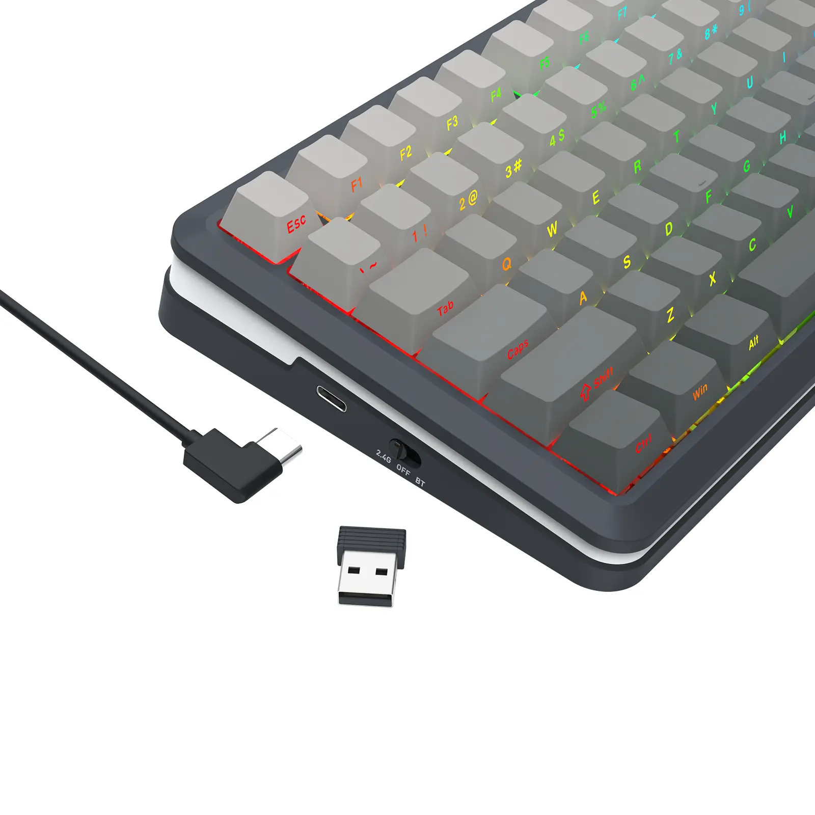 Klawiatura mechaniczna Redragon K708GG-RGB-PRO Flekact Leopard Switch Szary