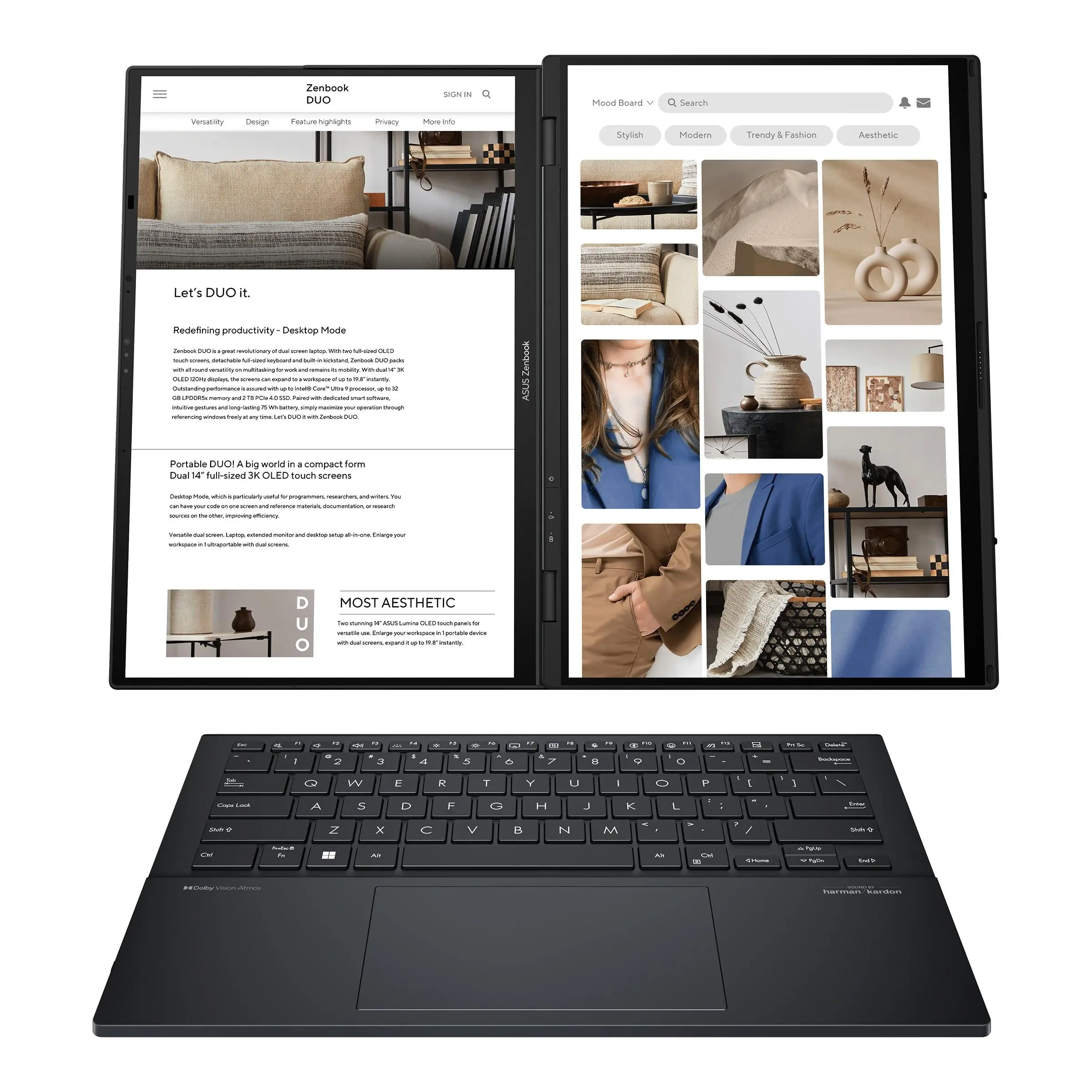 Laptop ASUS ZenBook Duo 2025 UX8406CA-PZ068X OLED 14" 120Hz Ultra 9 285H 32GB RAM 2TB Dysk SSD Win11 Pro Szary