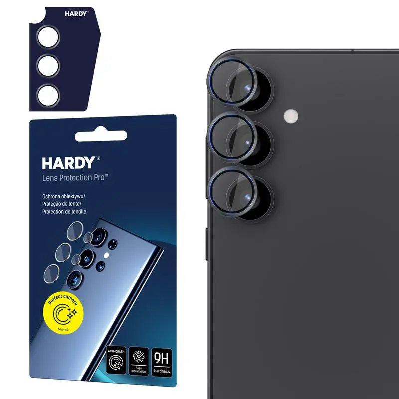 Szkło hartowane 3mk HARDY Lens Protection Pro Black do Samsung Galaxy S25+