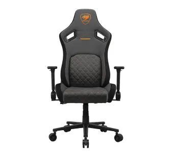 Fotel Cougar Defensor Grey F Gamingowy do 120kg Tkanina Szaro-pomarańczowy