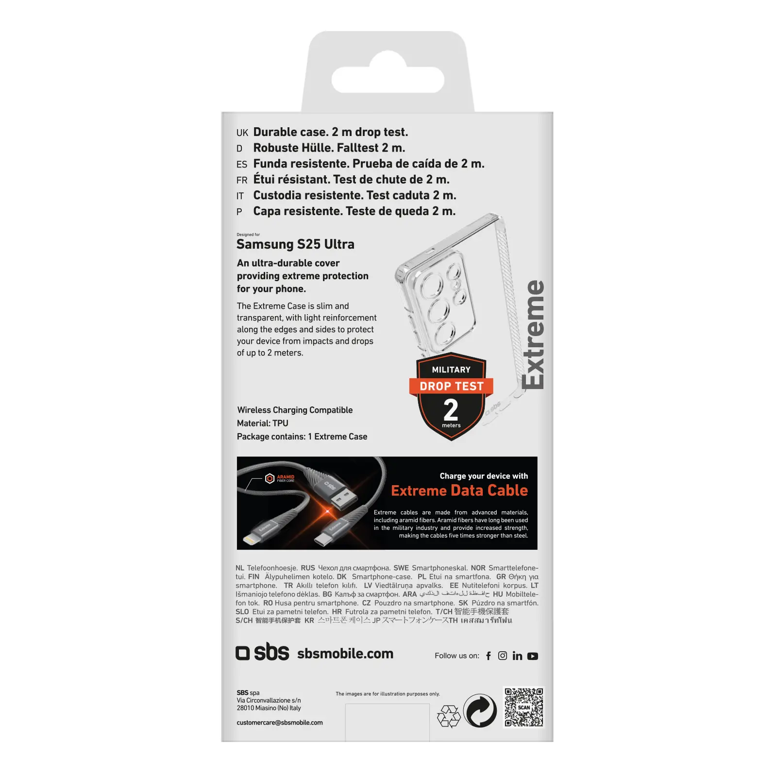 Etui SBS Extreme X2 do Galaxy S25 Ultra Przezroczysty