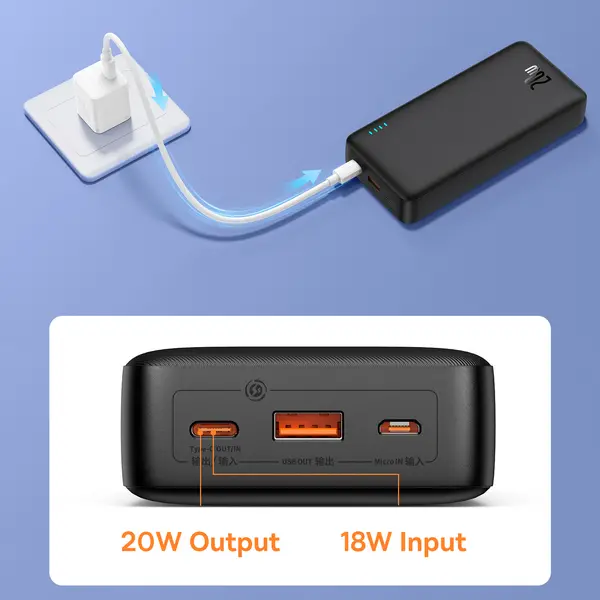 Powerbank Baseus P10022804113-00 Airpow 20000mAh 20W Czarny