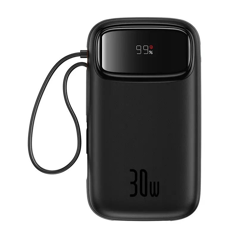 Powerbank Baseus P10055009113-00 QPow 2 z kablem USB-C 20000mAh 30W Czarny