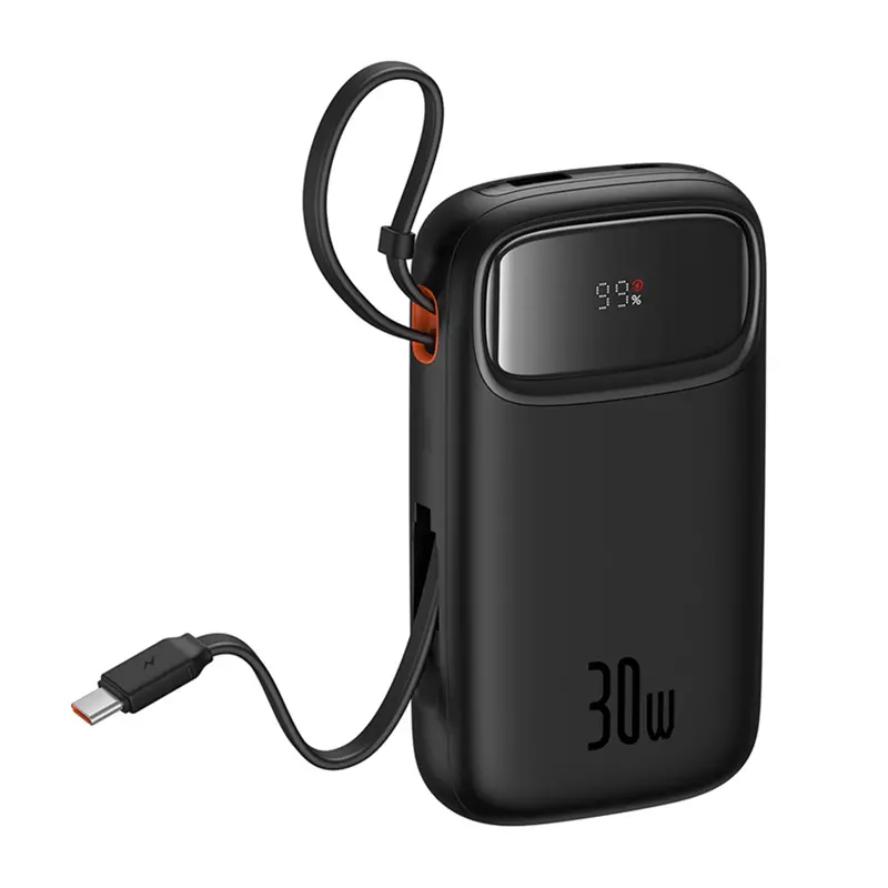 Powerbank Baseus P10055009113-00 QPow 2 z kablem USB-C 20000mAh 30W Czarny
