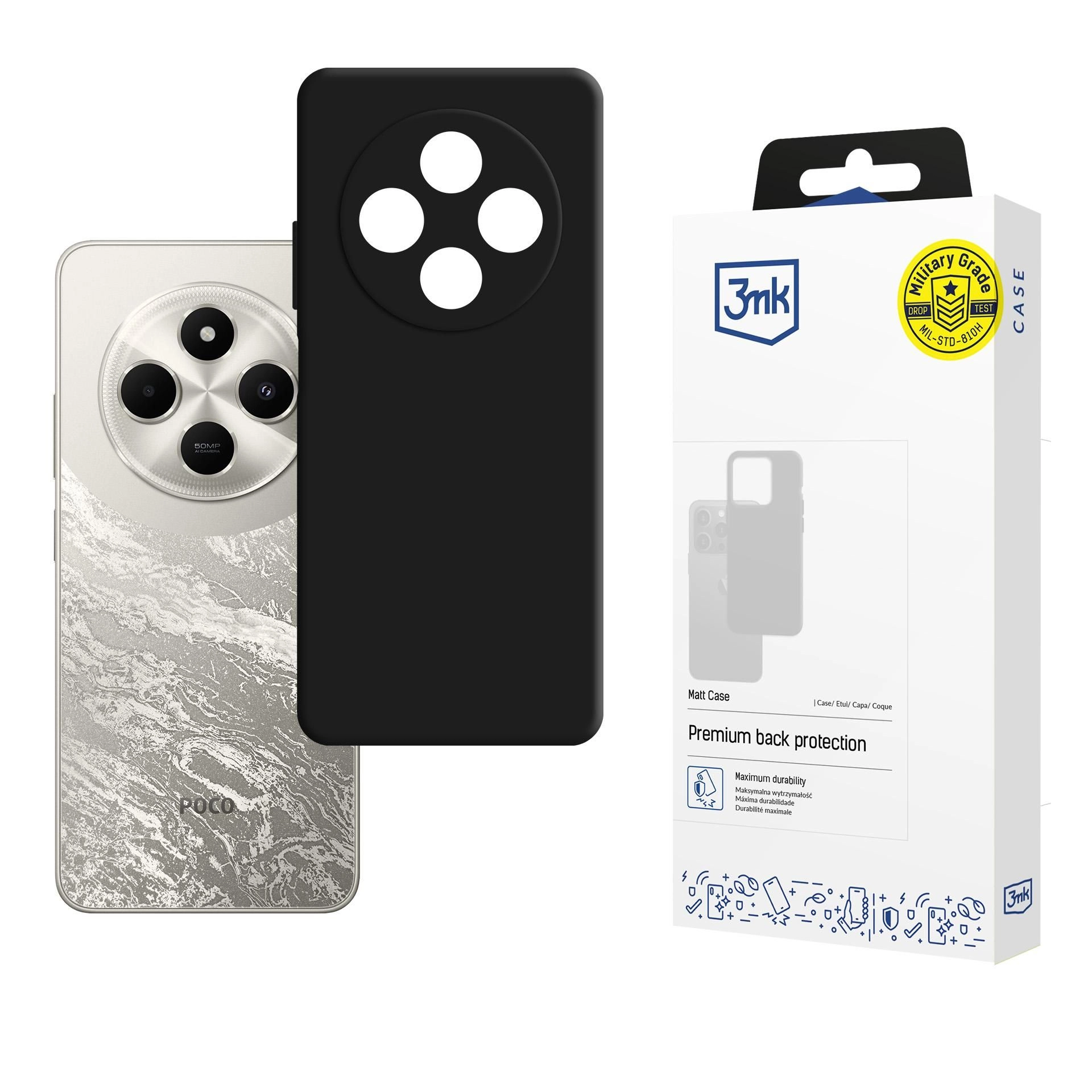 Etui 3mk Matt Case do POCO C75 Czarny