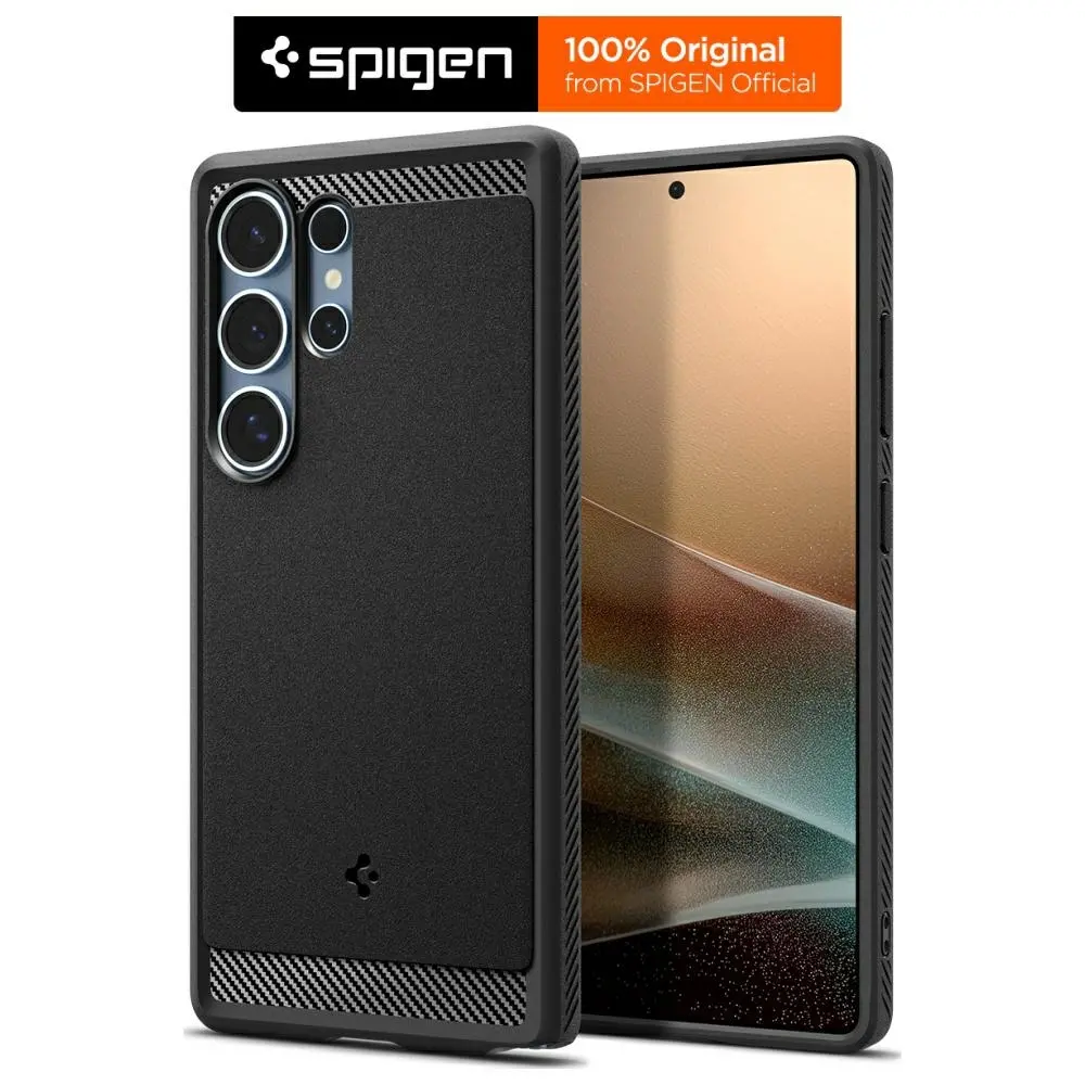 Etui Spigen Rugged Armor Mag MagSafe do Samsung Galaxy S25 Ultra Czarny matowy