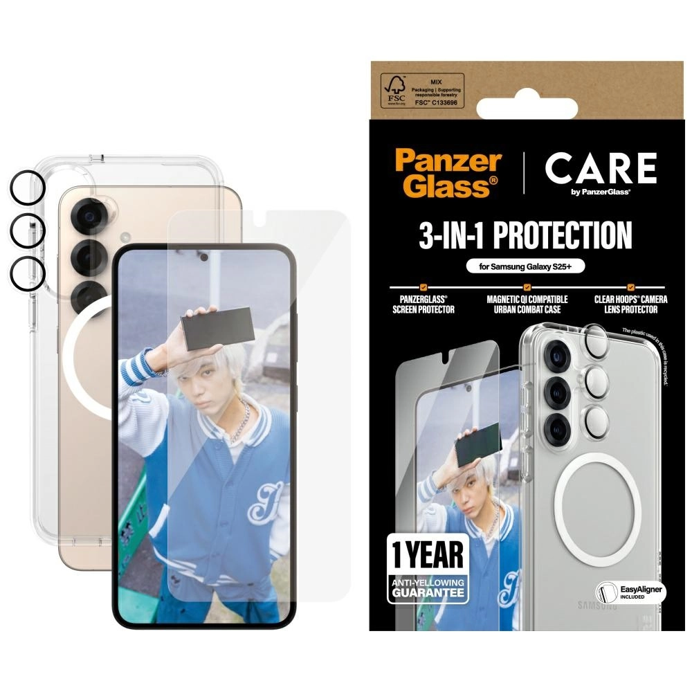 Etui PanzerGlass Flagship 3w1 do Galaxy S25 Plus