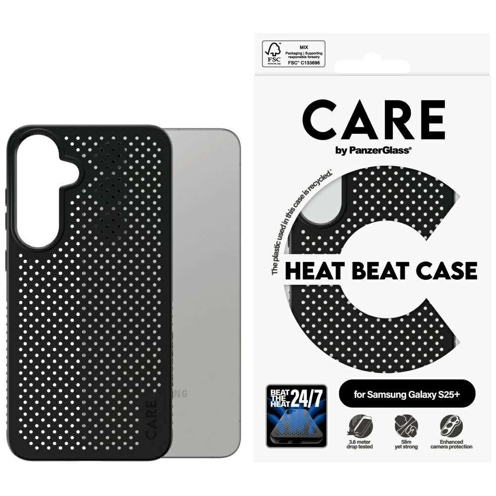 Etui PanzerGlass Feature Heat Beat do Galaxy S25 Czarny
