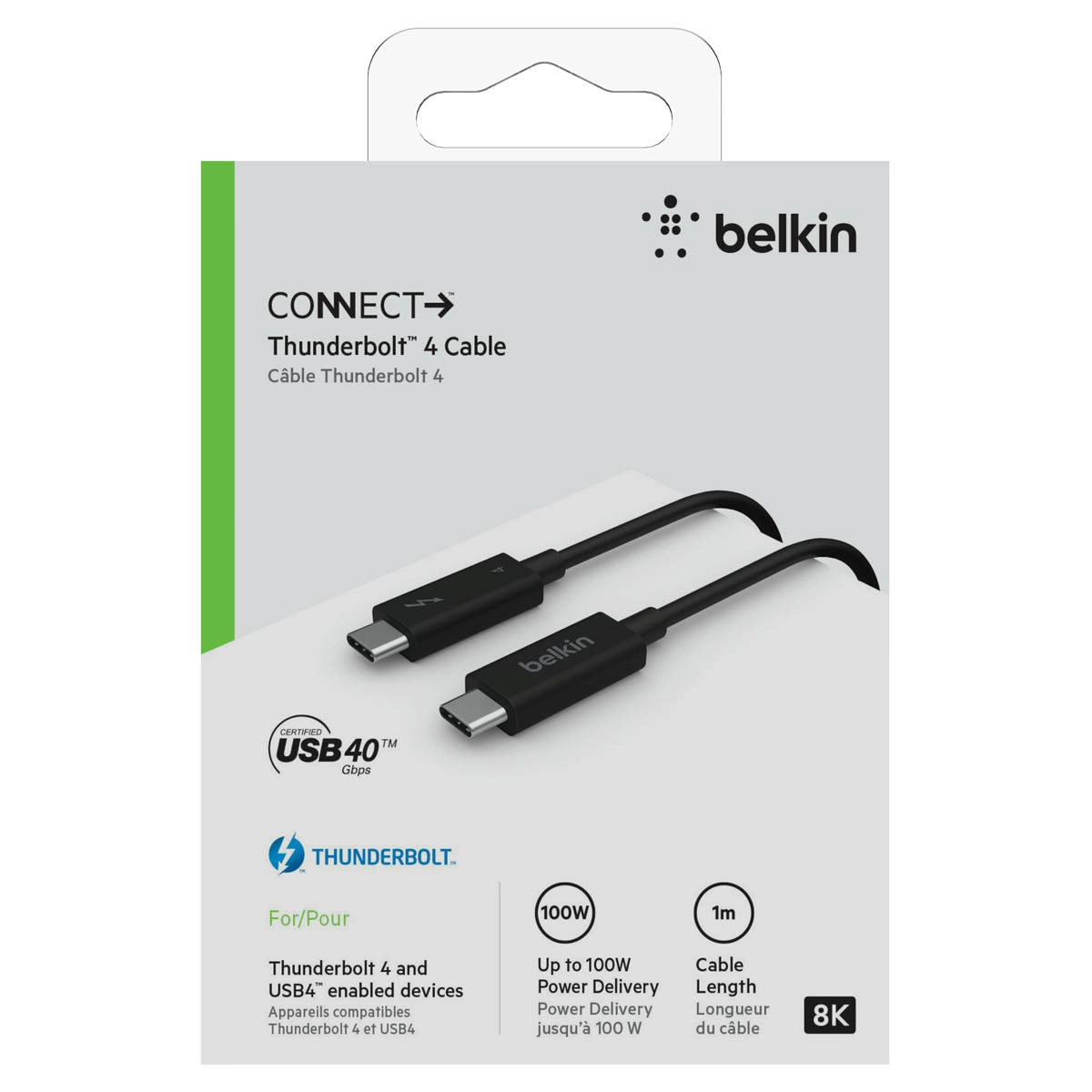 Kabel Belkin Thunderbolt 4 40Gbps 100W 1m Czarny