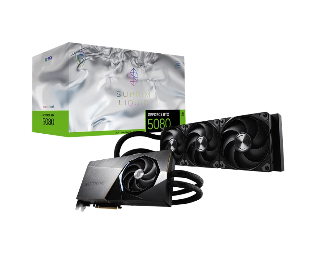 Karta graficzna MSI GeForce RTX 5080 Suprim Liquid SOC 16GB GDDR7 256bit DLSS 4