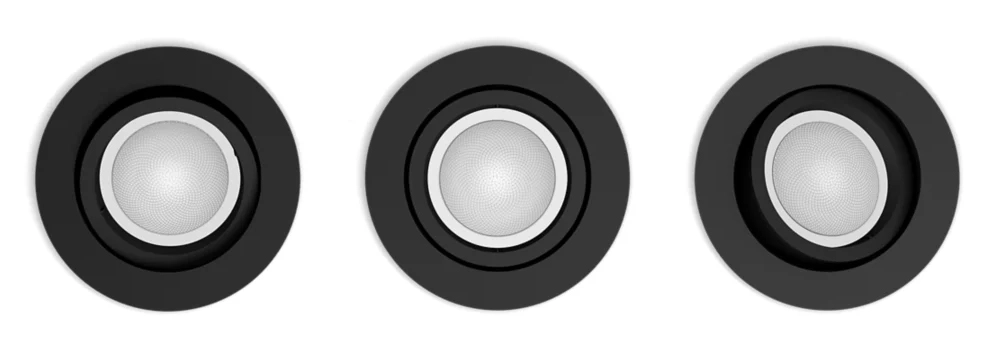 Oświetlenie punktowe Philips Hue White and Color Ambiance Centura 3szt. Czarny